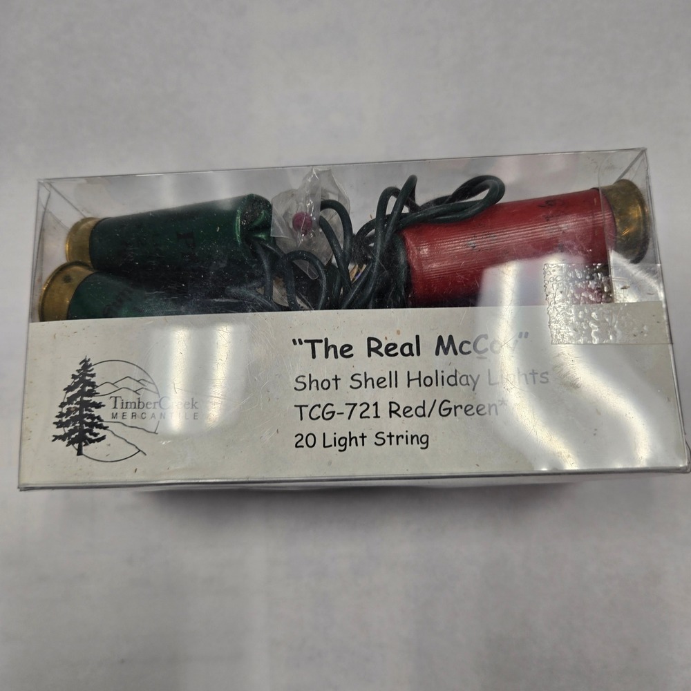 TimberCreek Mercantile Shot Shell Holiday Lights 20 Light String Red Green TCG